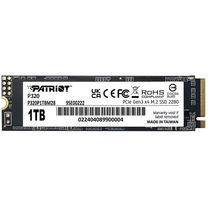 SSD 512GB Patriot M.2 NVMe Viper P320 PCIe 4.0