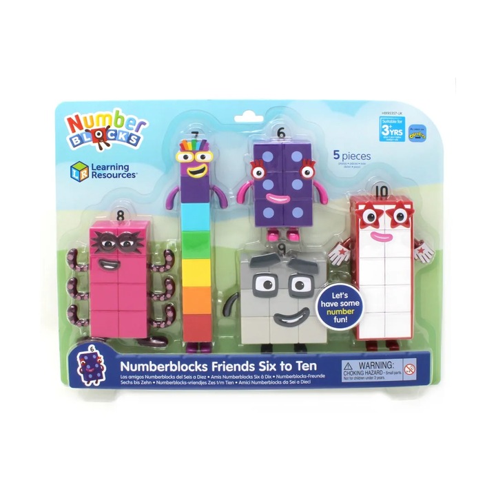 Комплект фигури за броене Learning Resources Numberblocks, от 6 до 10