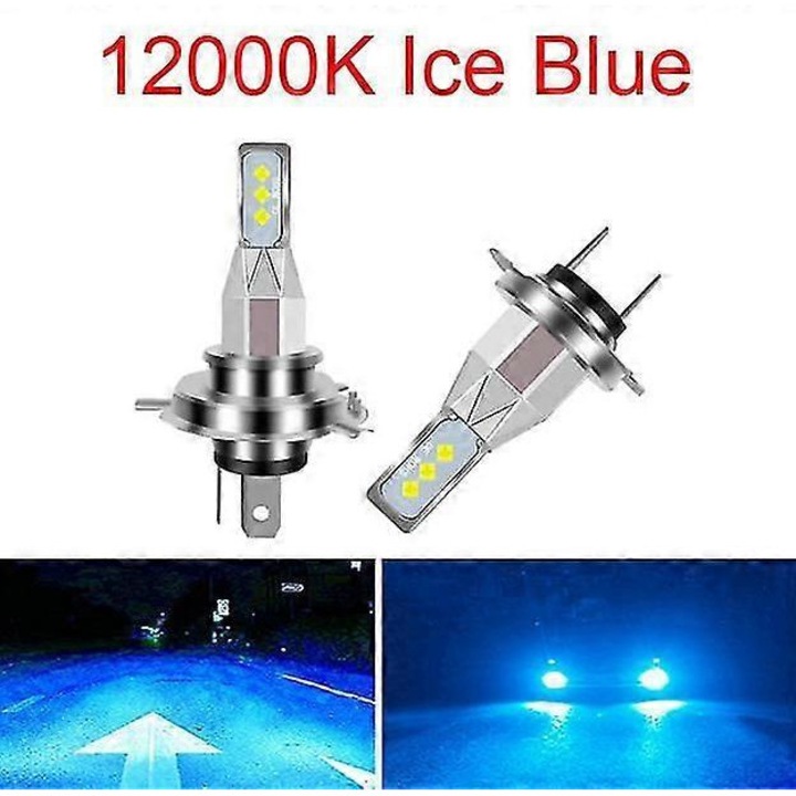 LED крушка за кола H4/H7/H1/H3/H11/HB3/HB4/H27, 80W/комплект 16000 lm/комплект, 12000K Ice Blue, DC 9-32V, IP67, Canbus, FG123K0225-260803-13728, 2 бр