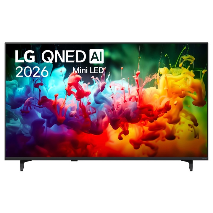 Телевизор LG 43QNED70B3C, 43" 4K QNED MiniLED Smart TV, 3840x2160, DVB-T2/C/S2, Alpha 7 AI Processor, HDR10 / HLG, webOS 26 ThinQ, VRR / ALLM / HGiG, 4K Super Upscaling, WiFi 5, Bluetooth 5.3, AirPlay 2, LAN, CI, HDMI, AI Sound Pro, Google Cas 43QNED70B3C