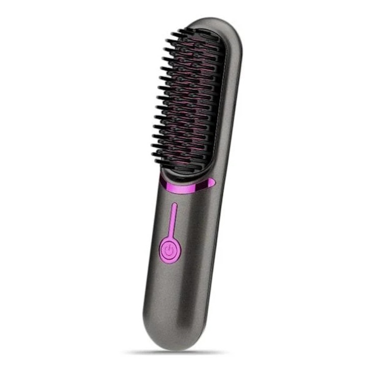 Perie de par incalzita fara fir, compacta, USB, 19.8x4.2x4 cm, 3 trepte temperatura