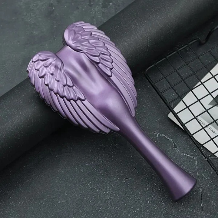 Pieptene de par portabil, design aripa de inger, universal, negru