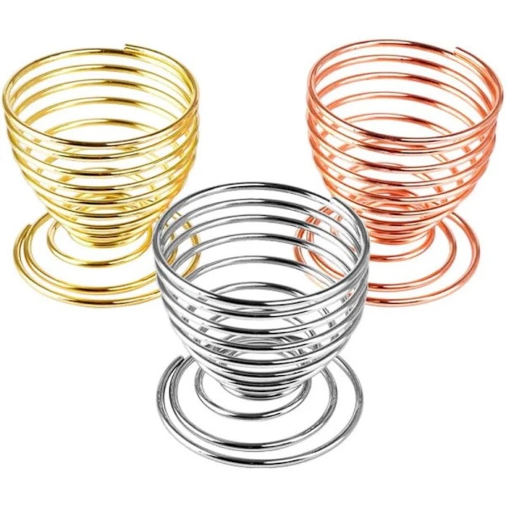 Suport pentru bureti de machiaj set 3 piese metalic multicolor