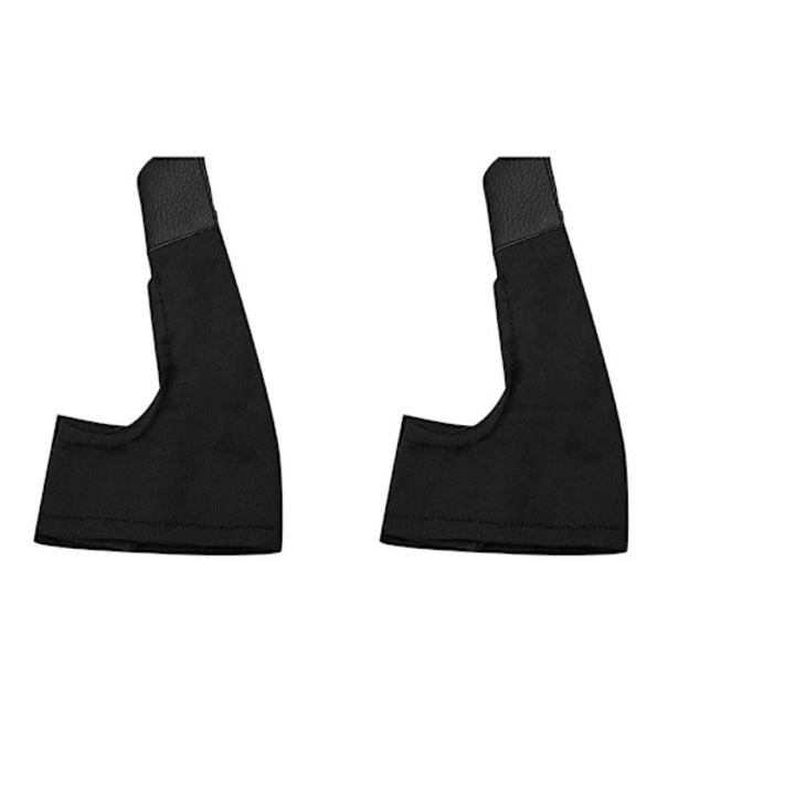 Set protectii pentru deget la bowling din nylon, elastice, cu banda adeziva detasabila care reduc frectiunea, 2 bucati, Negru, 12x12 cm