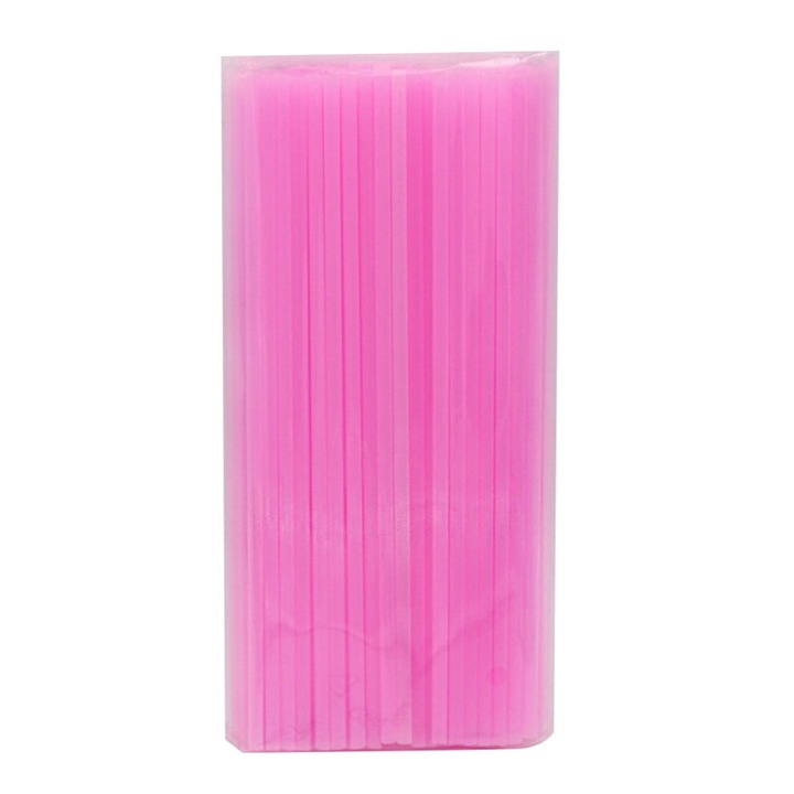 200 Paie de baut din plastic, 26x0.6cm, roz, set 200 bucti