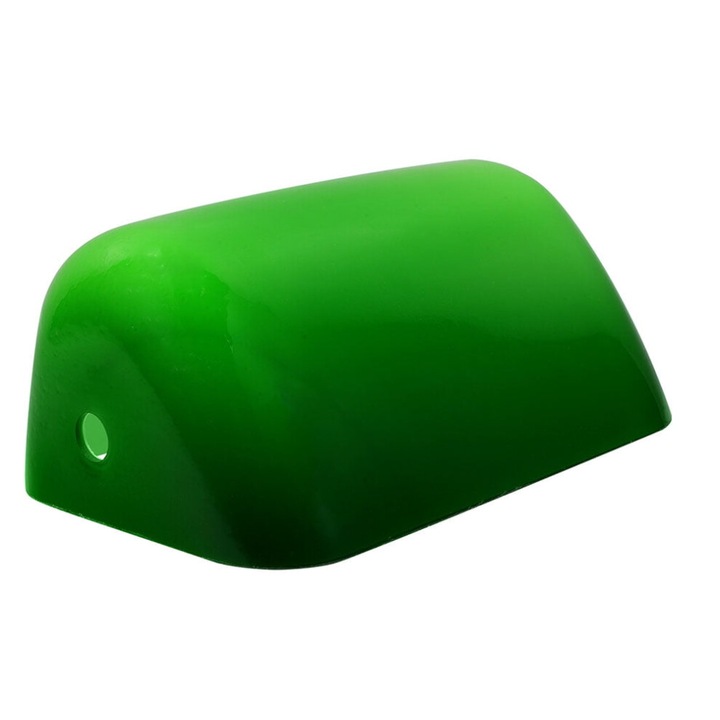 Abajur sticla verde retro 22.5x13x7.5cm pentru lampa de birou