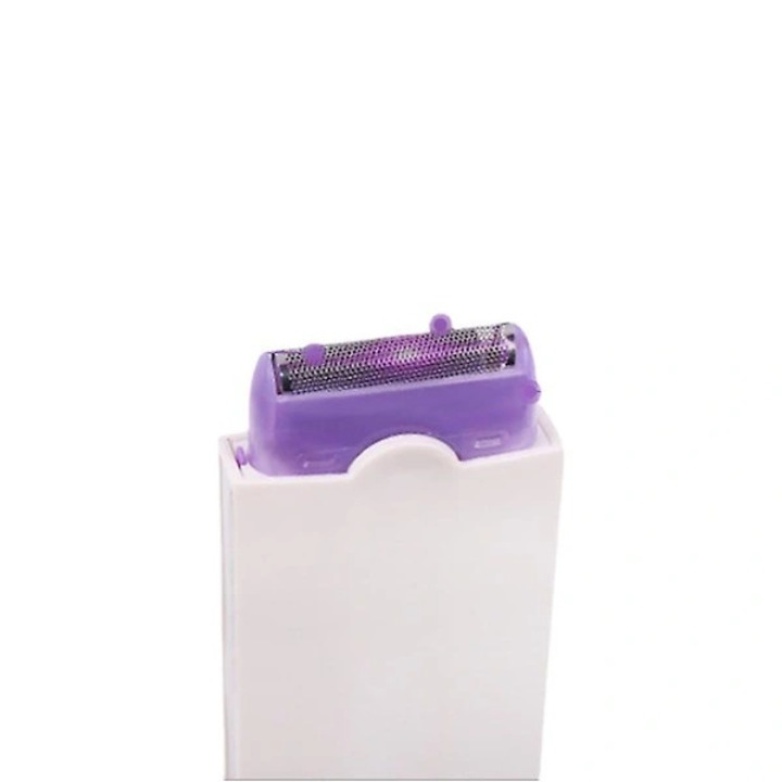 Epilator electric pentru femei, aparat de epilat cu inductie, reincarcabil, silentios si nedureros, pentru fata, axila, picioare si zona bikini, alb/mov, 1 buc.