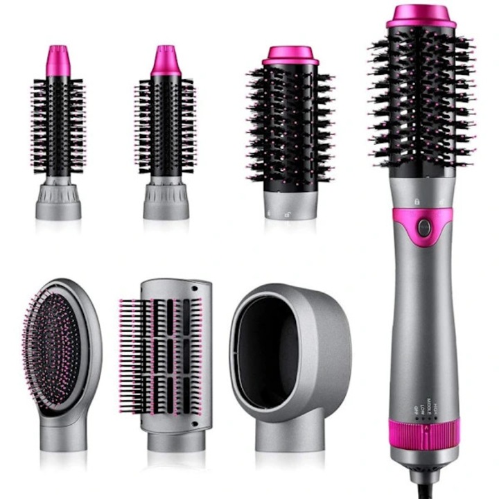 Perie de par electrica multistyler 6 in 1, 1000W, alb, set