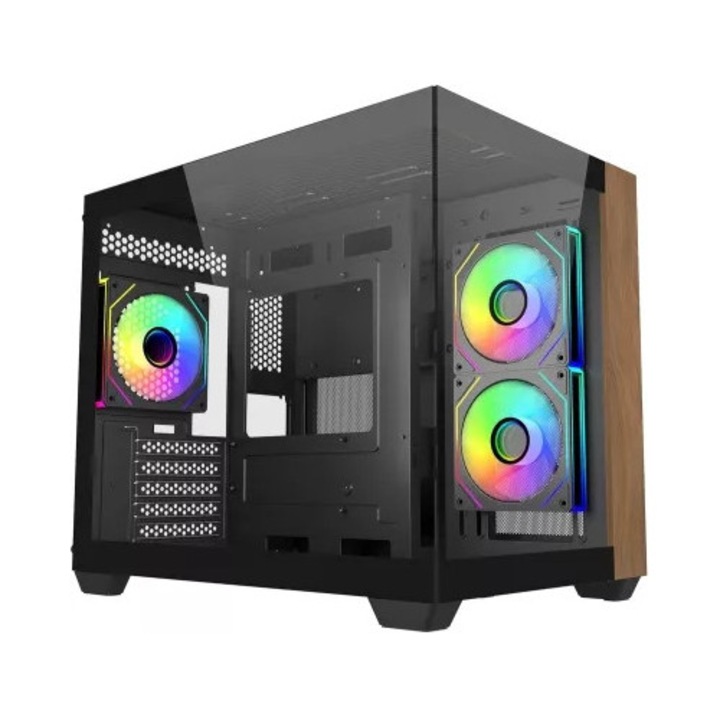 Carcasa Cooler Master Elite 481 Fara sursa Wood Black