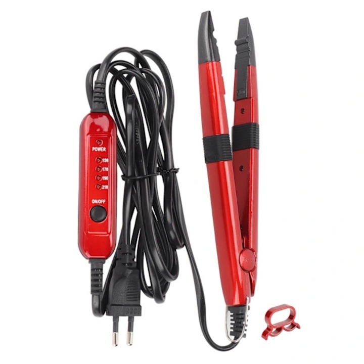 Професионална преса за коса, регулиране на температурата, червена, 220-240V