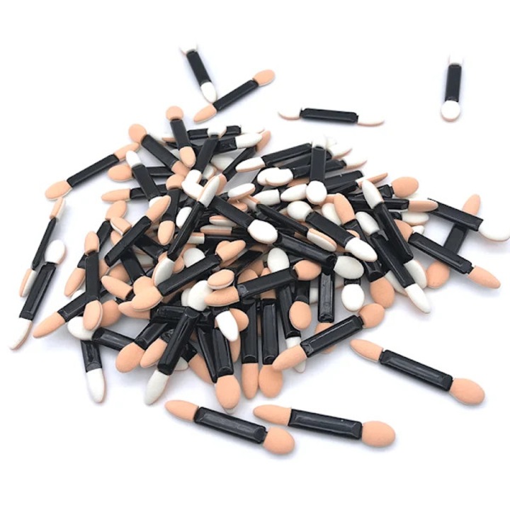 Aplicatoare machiaj, set 10 buc, dublu capat, latex, 5.5cm, alb