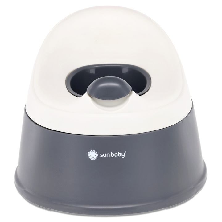 Olita Pentru Copii, Sun Baby, Insertie Detasabila, Baza Antiderapanta, Maner Transport, 18 Luni - 3 Ani, Max. 15 Kg, Grafit Alb