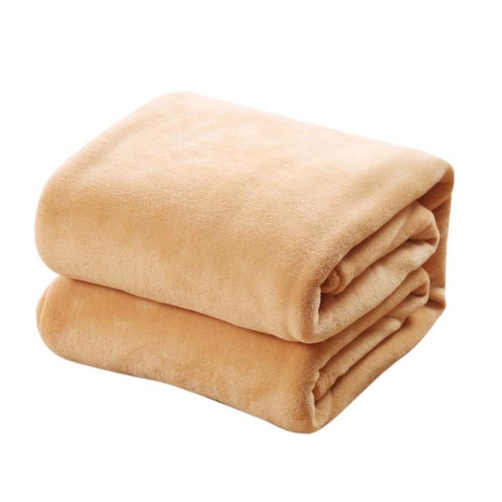 Patura fleece microplus 100x140cm, moale, calduroasa, albastru
