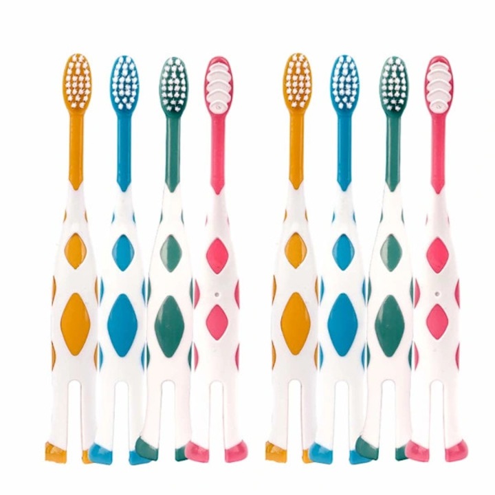 Set 8 periute de dinti copii, design cerb, multicolor, 13x3x1cm