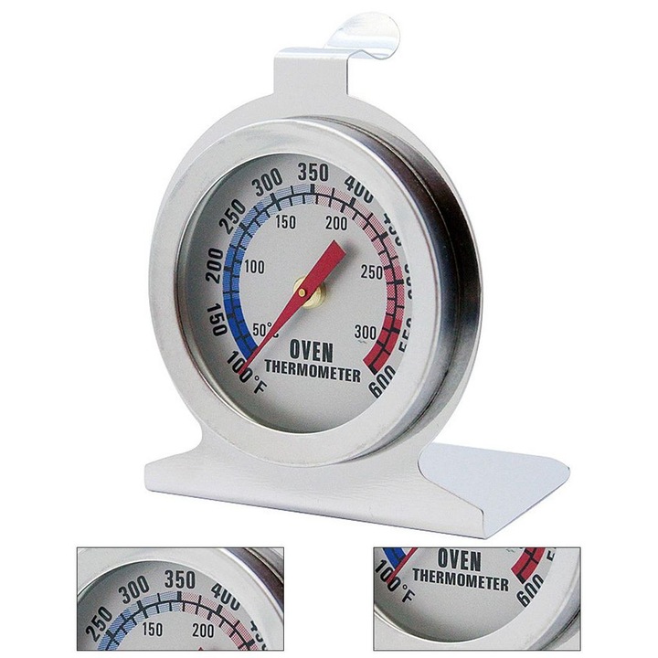 Termometru cuptor, 50-300°C, afisaj mare, suport stabil, termometru bucatarie