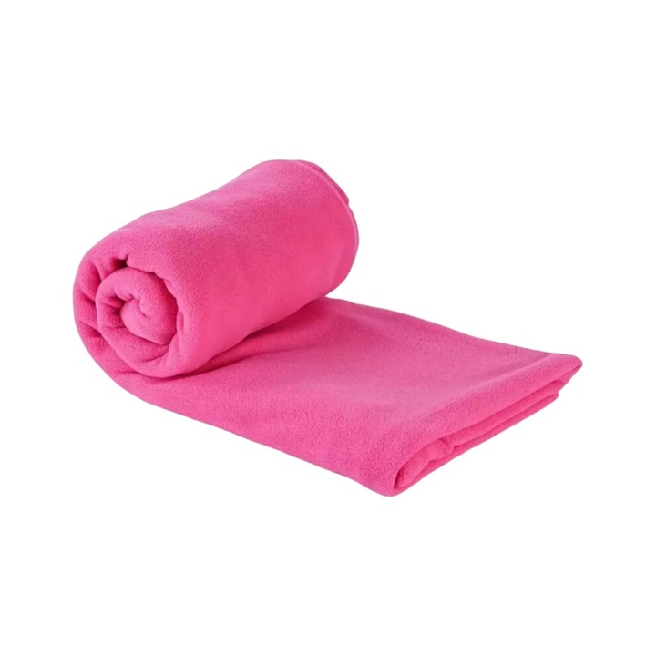 Husa sac de dormit fleece cu fermoar, rosu, albastru, 220x80cm