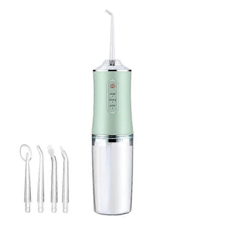 Irigator bucal portabil, 4 duze, verde, compact