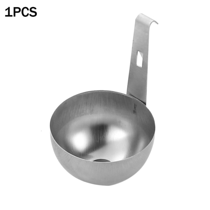 Tigaie pentru oua posate 3 cupe inox, negru, 10.3x7.3x3.8cm