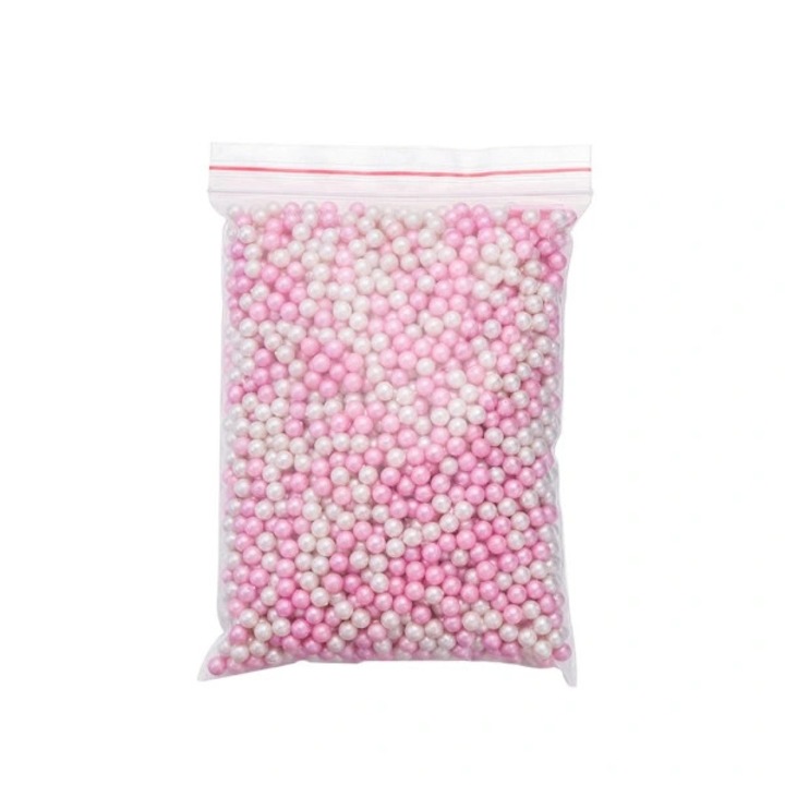 Cutie depozitare cosmetice, acril, transparent, roz alb, 250g, multifunctionala