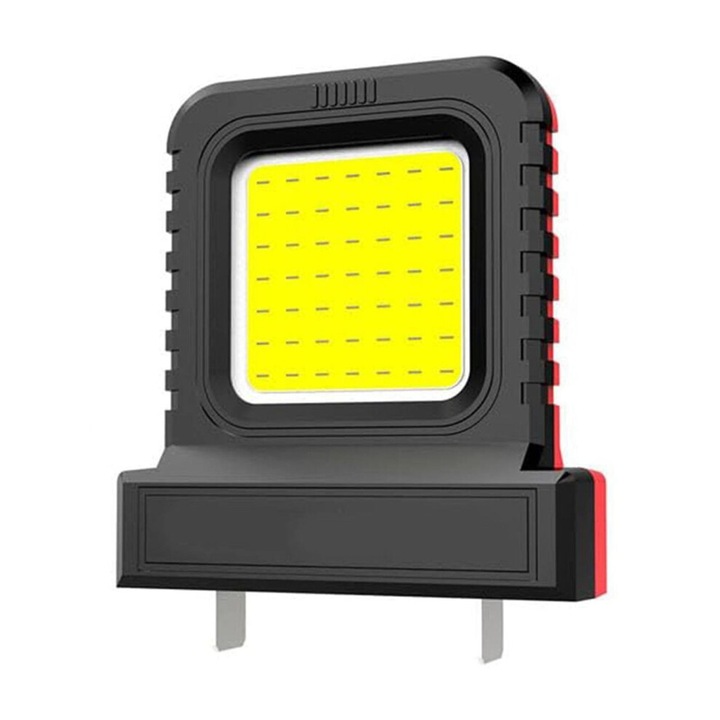 Hordozható LED projektor 20V 2000 lumen, strapabíró, multifunkcionális, fekete