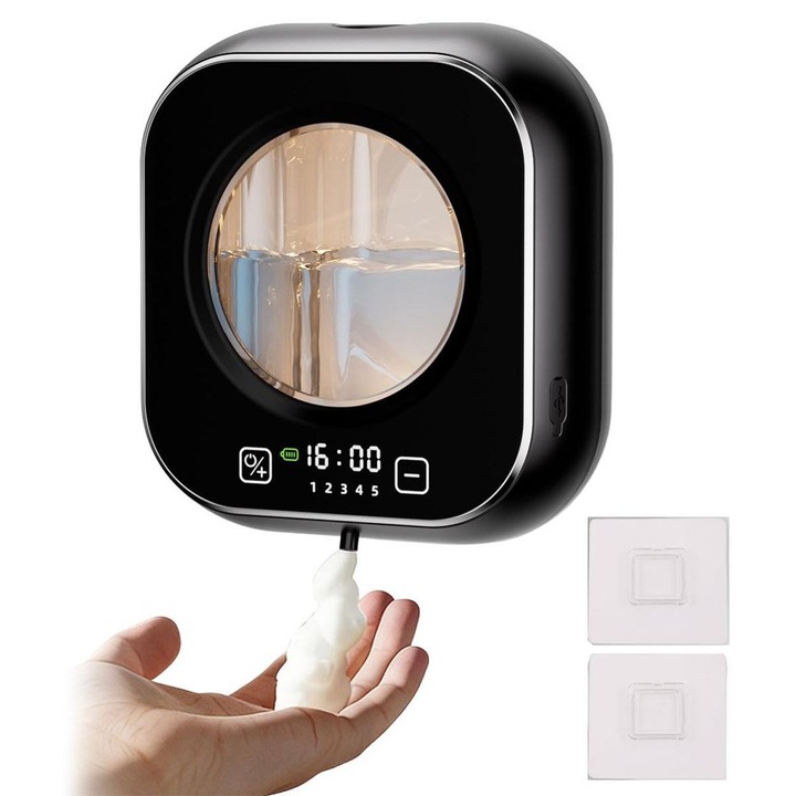 Automata habszappan adagoló 320ml, szenzoros, LED, újratölthető, fehér