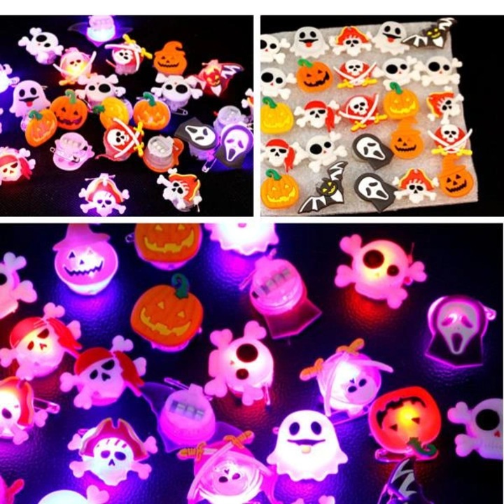 Set 3 brose luminoase LED Halloween multicolor, cu ac, 3 buc