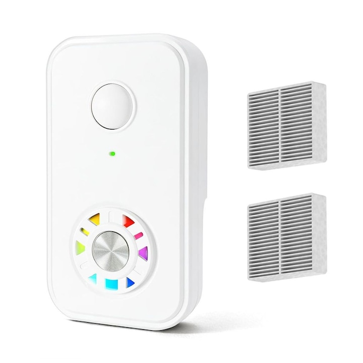 Kompakt légtisztító negatív ionos USB, hordozható, fehér, 10m²