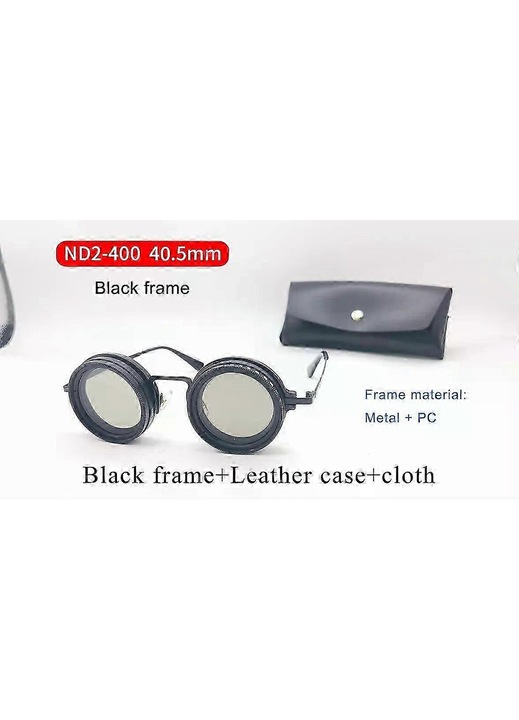 Ochelari de soare, Retro Punk, ajustabili, polarizati, negru, unisex