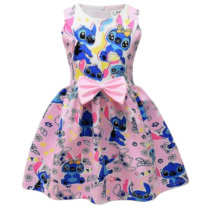 Rochie copii Lilo and Stitch roz 120cm