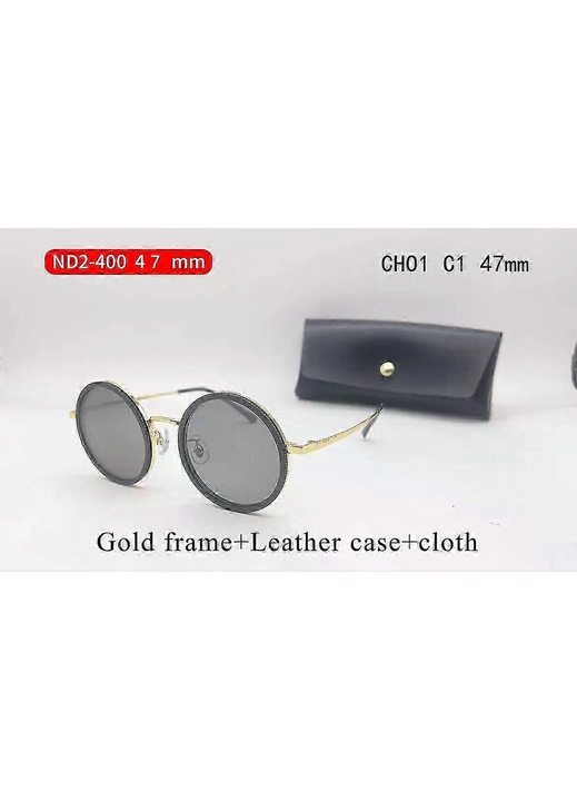 Ochelari de soare, Retro Punk, rotunzi, polarizati, UV400, 47mm, unisex