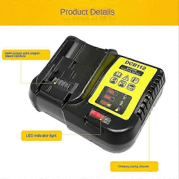 Incarcator baterii Li-Ion 10.8-20V, negru, ABS, EU plug