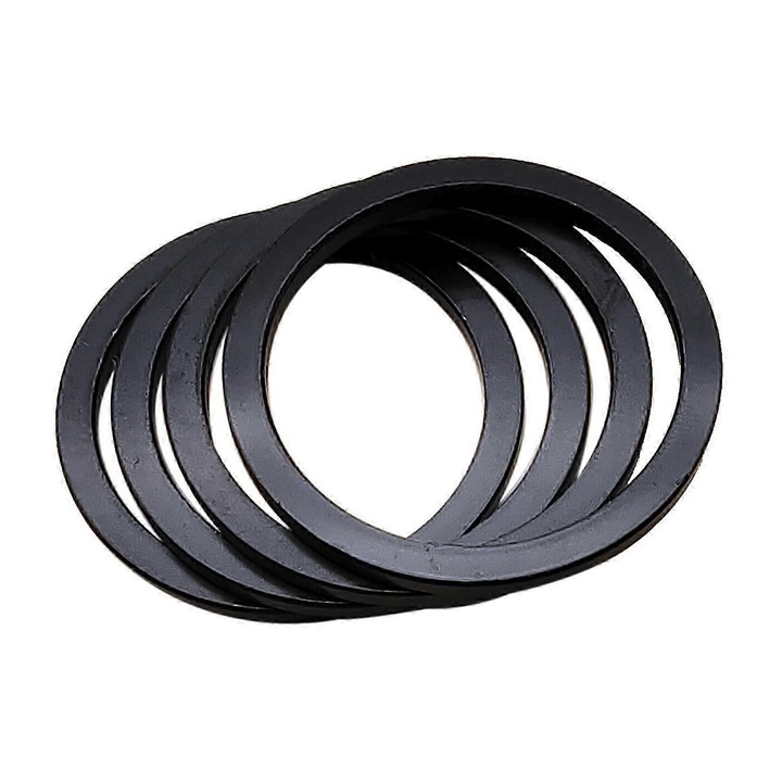Set 4 distantiere aluminiu 2.5mm negru pentru angrenaj bicicleta