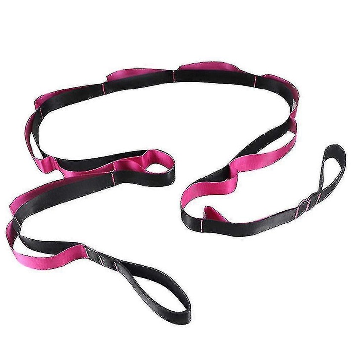 Banda elastica pentru exercitii, set cu manere, flexibilitate, negru, dimensiuni multiple
