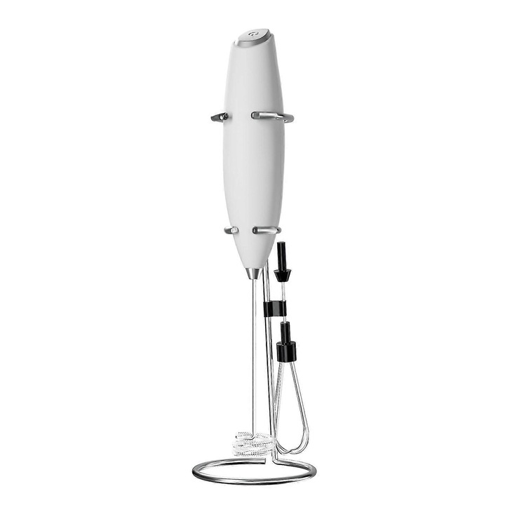 Spumator lapte portabil cu suport alb 23.5x3.7x3.3cm