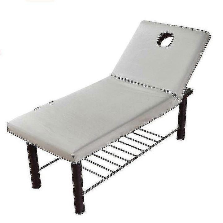 Lenjerie pat salon infrumusetare, elastica, gri, universal 80cm