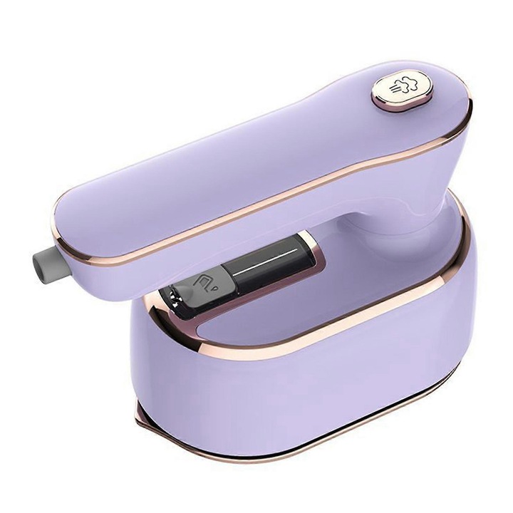 Fier de calcat cu aburi portabil, 1000W, mov deschis, 15.5x7.7x10.8cm