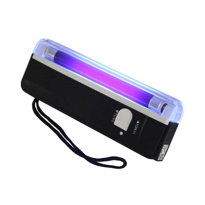 Lanterna UV portabila, negru, 16.2x5.6x2.2cm