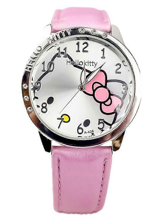 Детски кварцов часовник Hello Kitty розов бял 20x3см