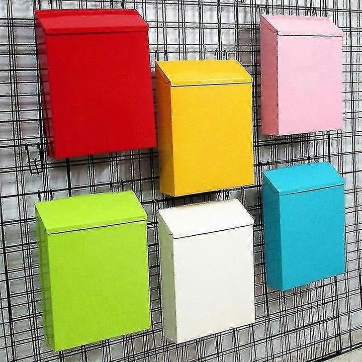 Cutie postala metalica cu lacat, albastru, 22x6x30cm
