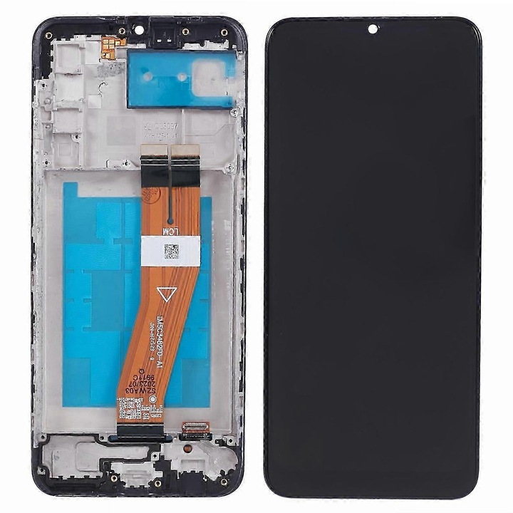 Ecran LCD si digitizor cu rama pentru Samsung Galaxy A02s 166.5x75.9x9.2mm, Grade C