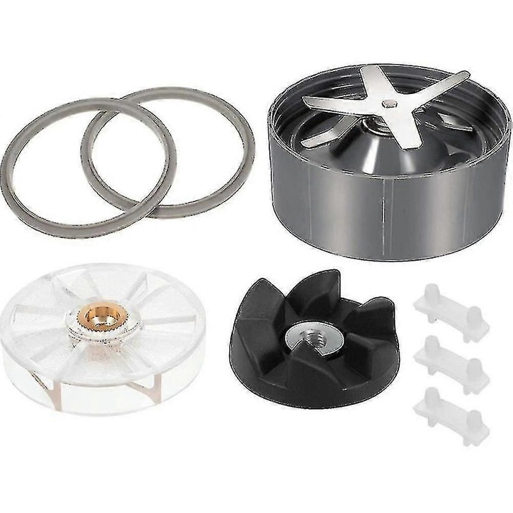 Set piese de schimb blender, lame inox, garnituri cauciuc, negru, 10.4x3.94x1.57cm