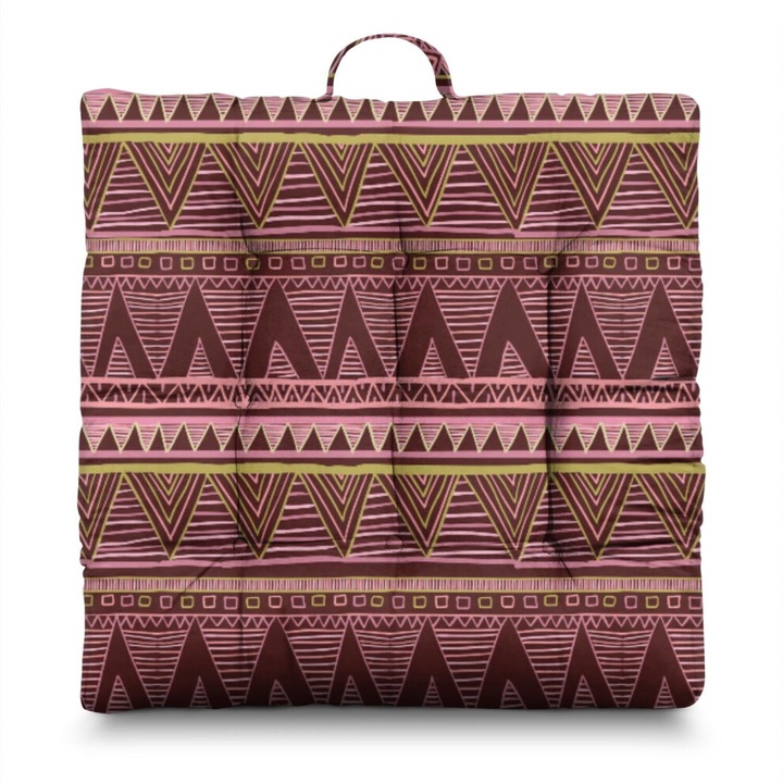 Perna meditatie 56x56x12cm catifea boho multicolor
