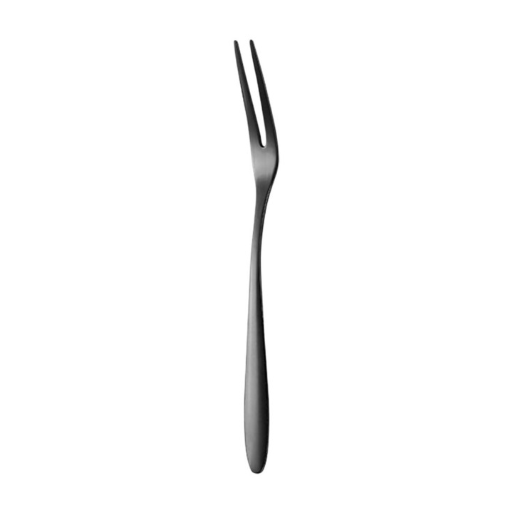 Furculita fructe inox, mica, doua dinti, argintiu, 12cm