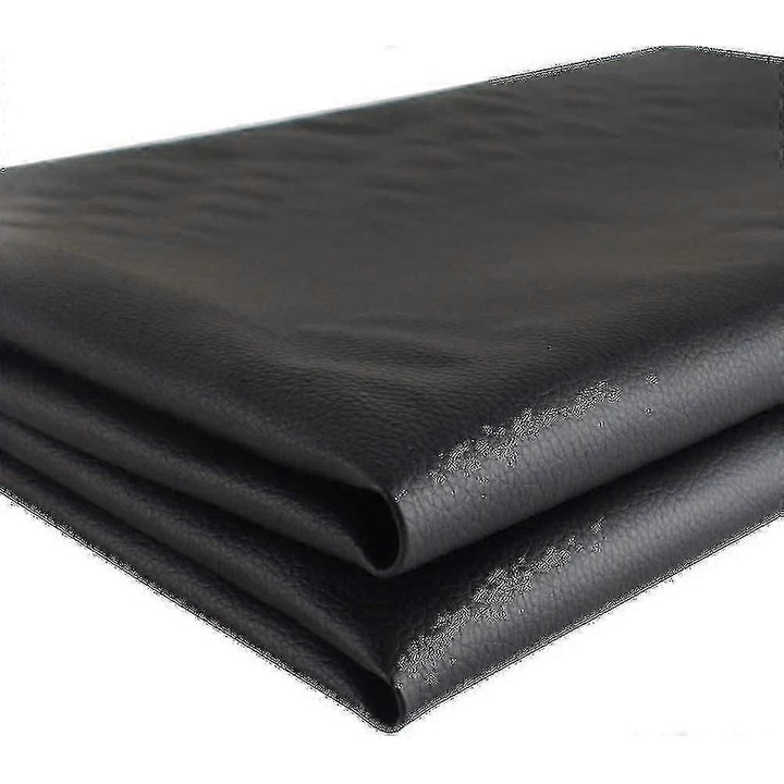 Piele sintetica impermeabila, negru, 54x72inch, rezistenta la zgarieturi si UV