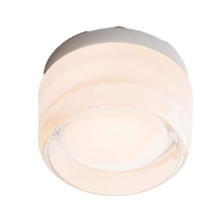 Кръгла LED апликация за стена, 7W, бяла, 10x10см, водоустойчивост IP65