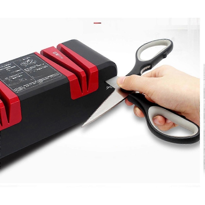 Ascutitoare electrica multifunctionala pentru cutite, 110V, alb, compacta