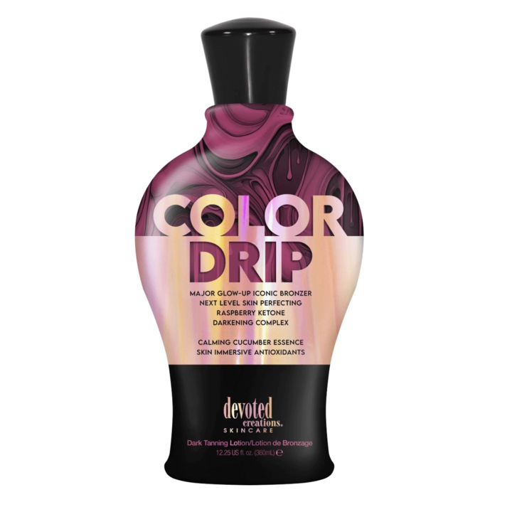 Крем за солариум Devoted Creations Color Drip, бронзиращ лосион Major Glow Up Iconic, 360 мл