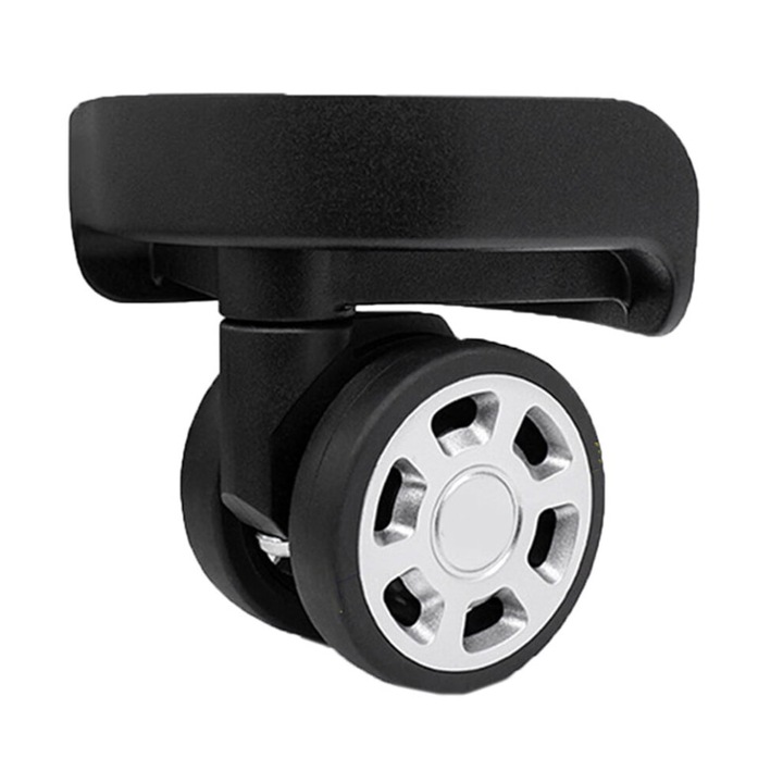 Roti de schimb pentru troler, plastic, negru, set 2 buc