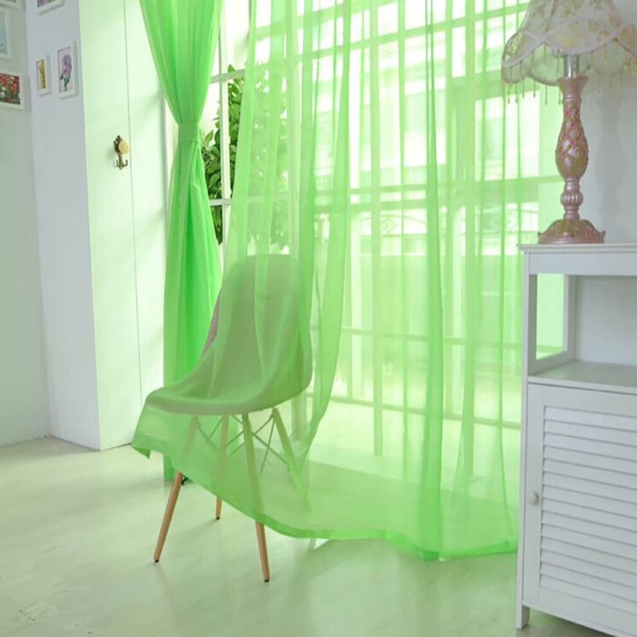 2 db könnyű, átlátszó voile függöny szett, fehér, 140x245cm