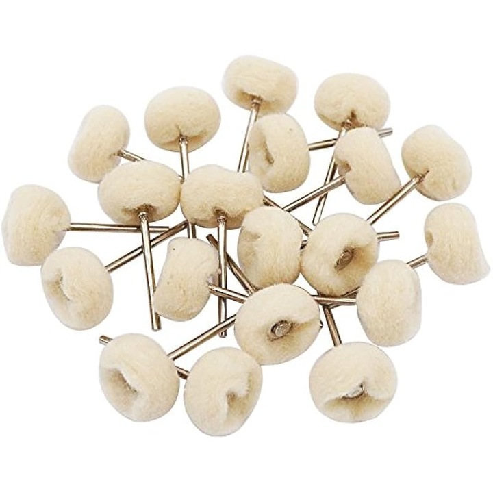Set 20 discuri bumbac alb 2.35mm pentru lustruire